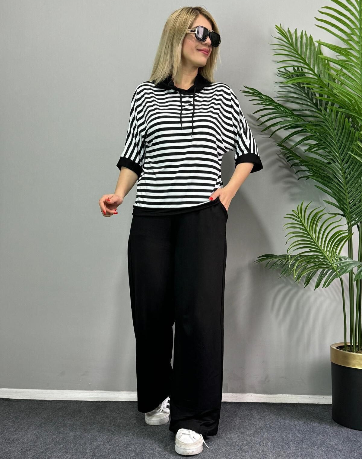 Maison Valmont™ | Ensemble Élégance Rayée