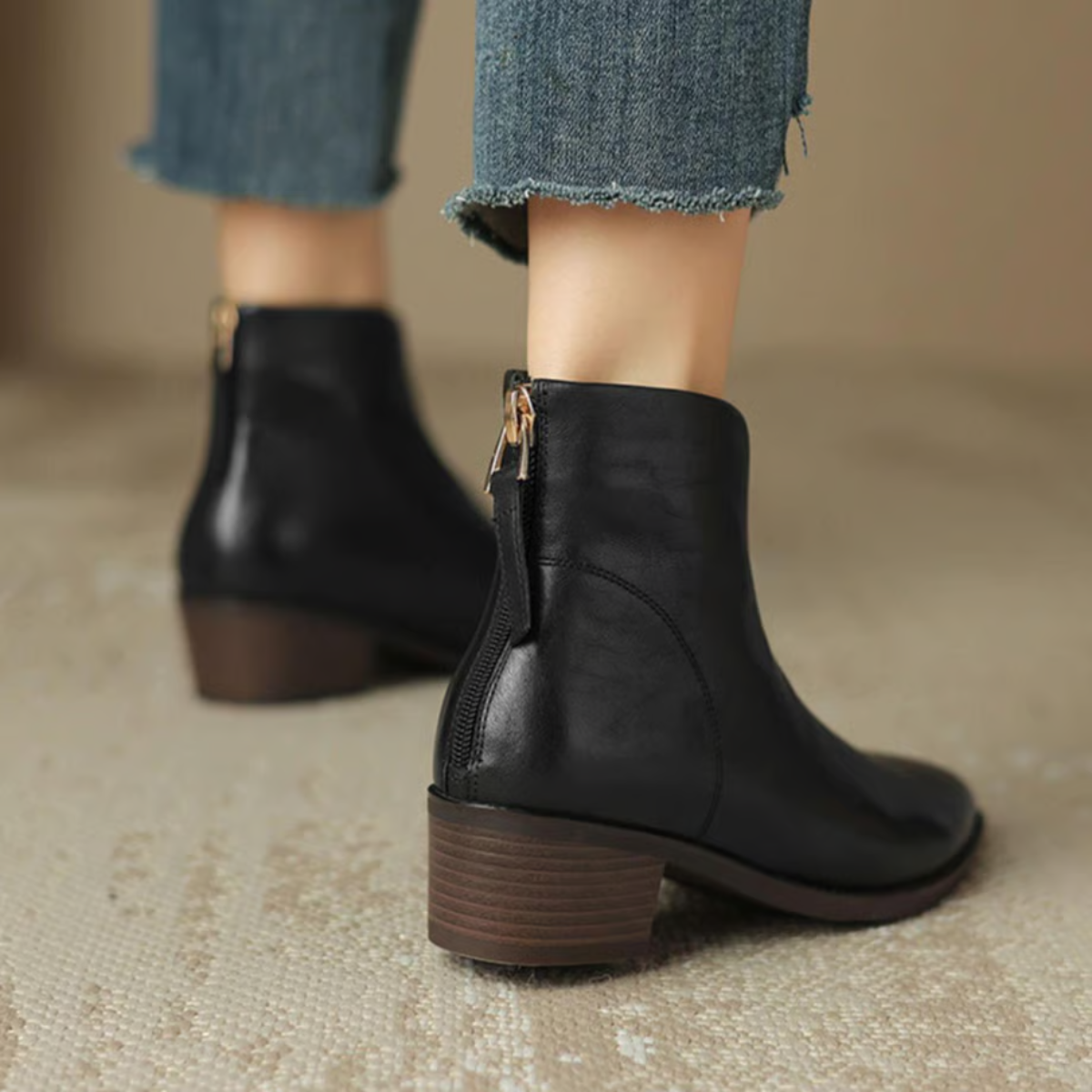 Maison Valmont™ | Bottines Luxe à Talon Bas