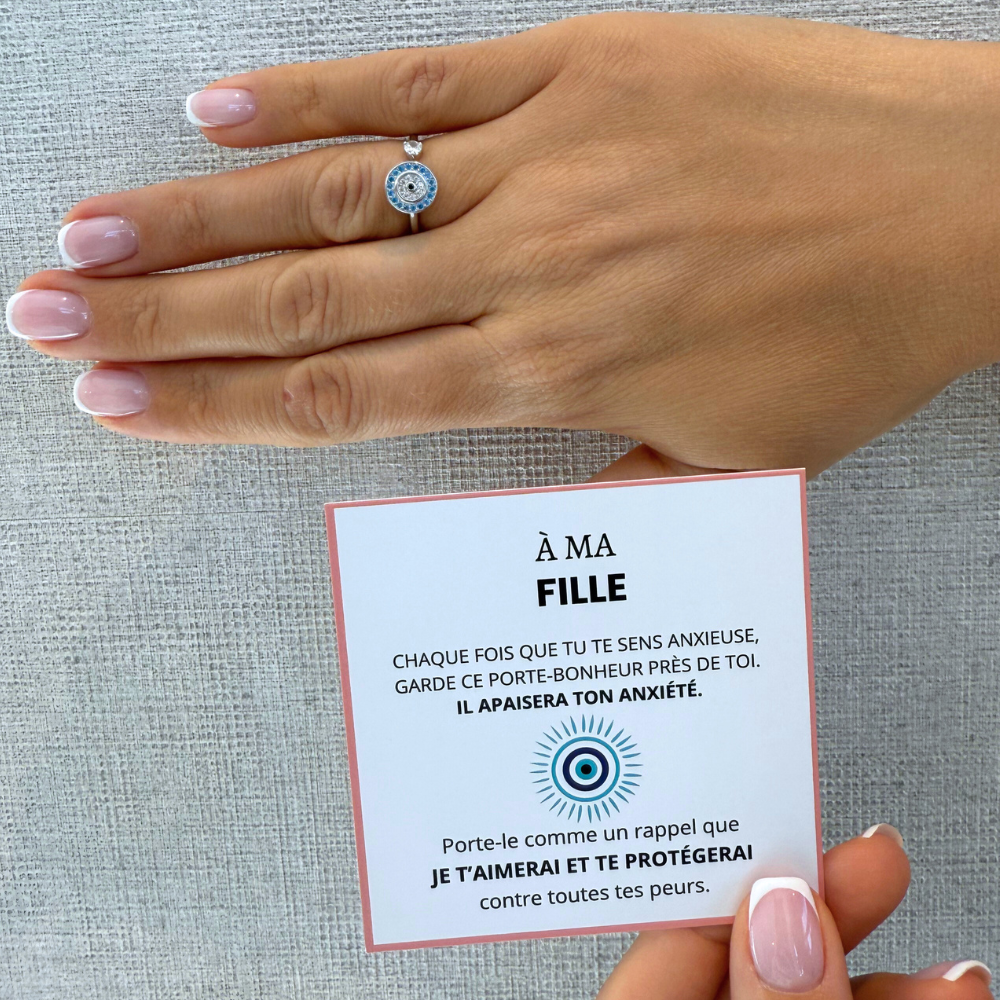 Maison Valmont™ | Bague Œil Porte-Bonheur Ajustable