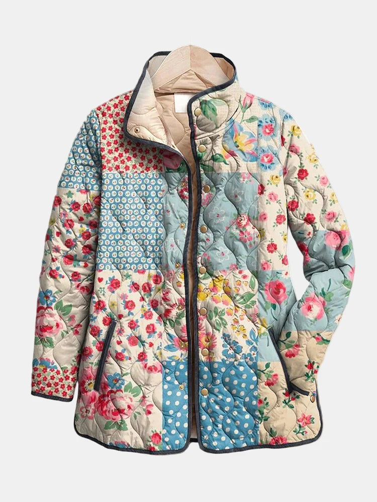 Maison Valmont™ | Veste Matelassée Floral Charme