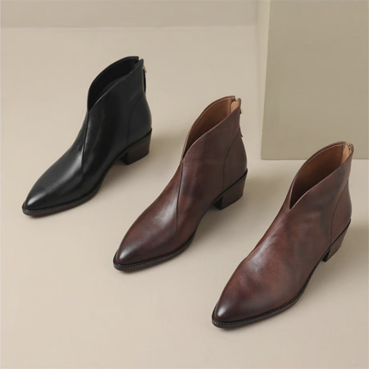 Maison Valmont™ | Bottines Luxe à Talon Bas