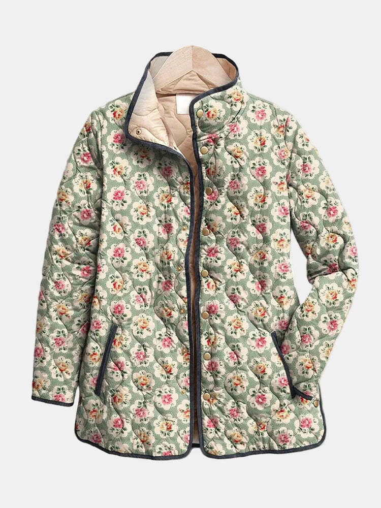 Maison Valmont™ | Veste Matelassée Art Floral Vintage
