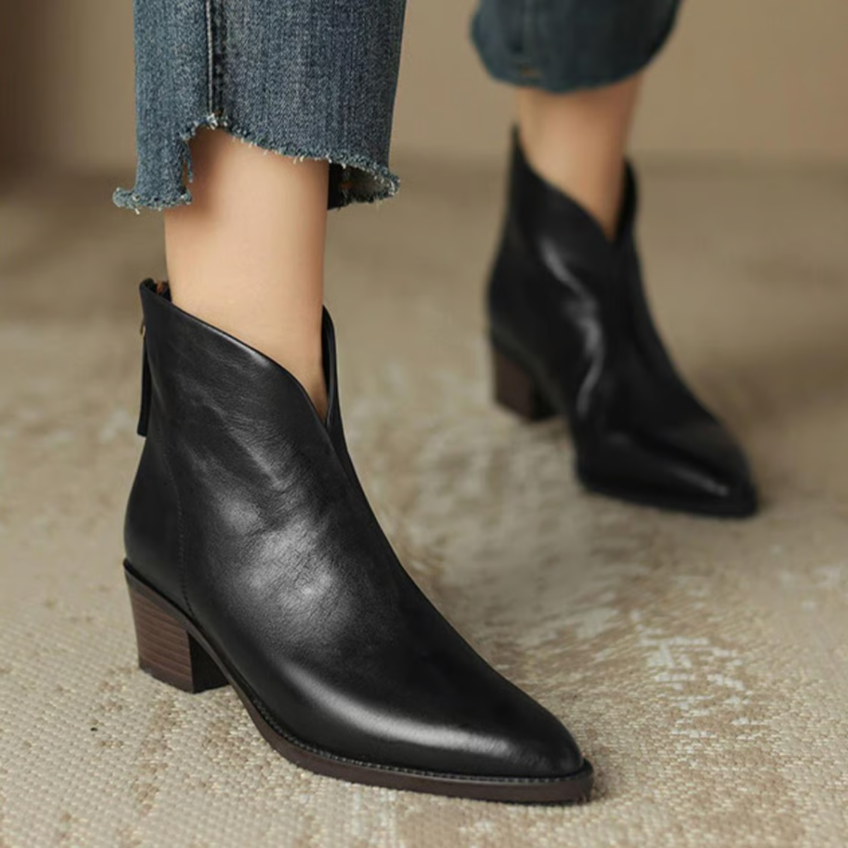 Maison Valmont™ | Bottines Luxe à Talon Bas