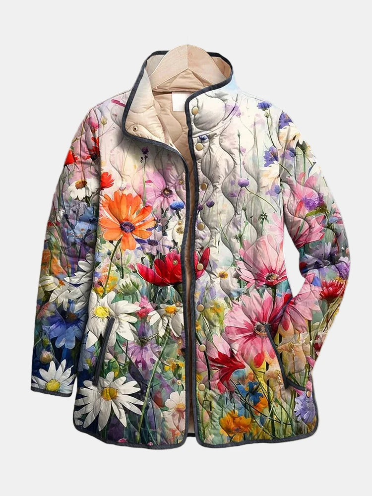 Maison Valmont™ | Veste Matelassée Florale Vintage