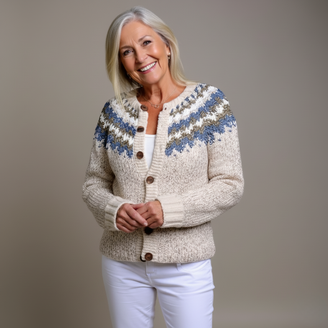 Maison Valmont™ | Cardigan Islandais Élégance Authentique