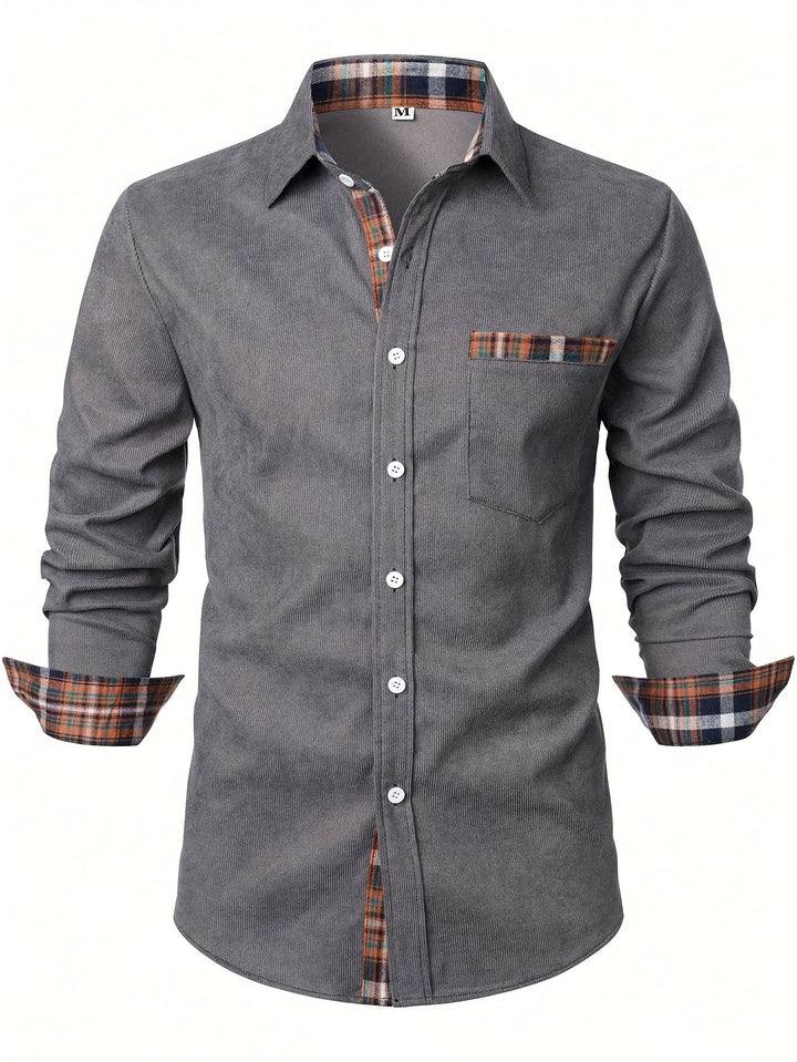 Chemise Structurée pour Homme – Chemise À Col Carré