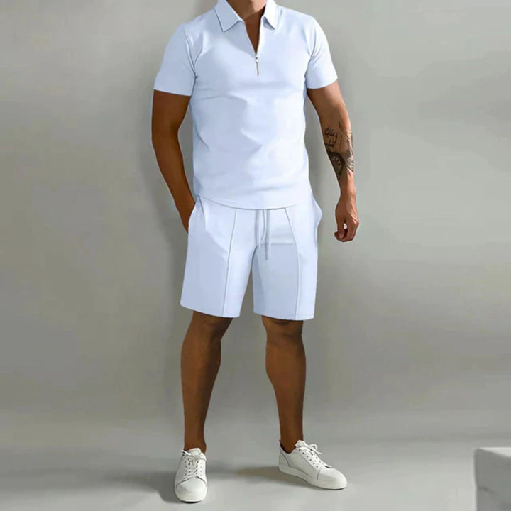 Polo pour Homme – Ensemble Polo Zippé Et Short