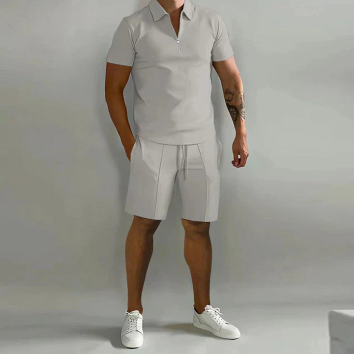 Polo pour Homme – Ensemble Polo Zippé Et Short