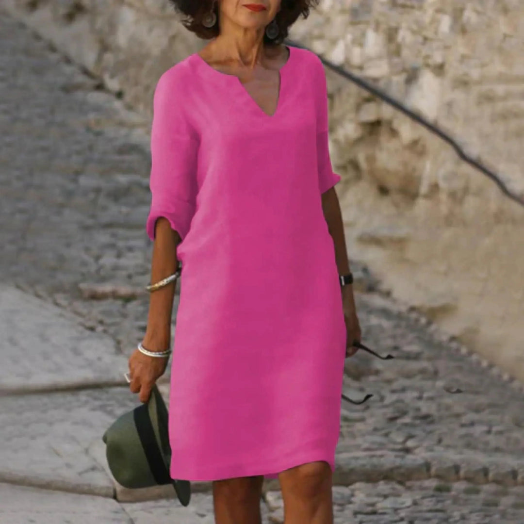 Robe Longue pour Femme – Robe À Col En V