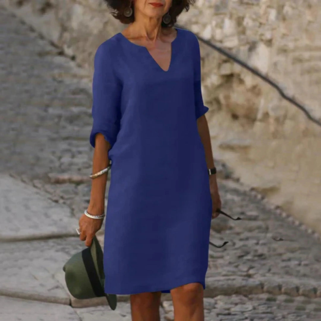 Robe Longue pour Femme – Robe À Col En V