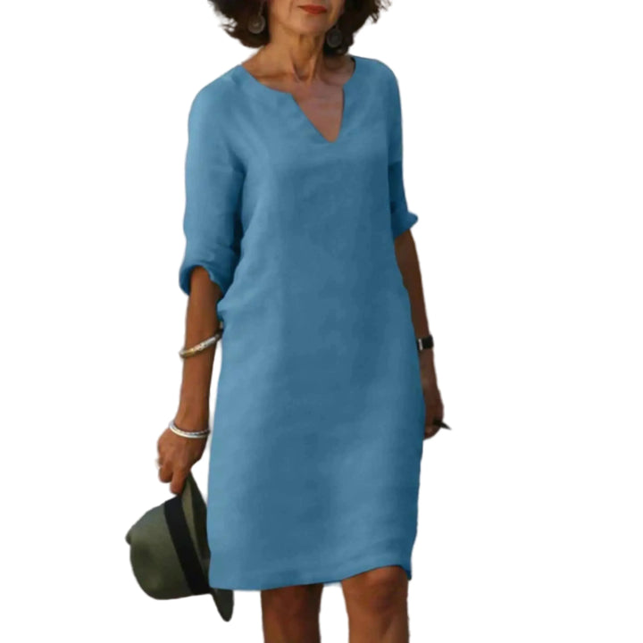 Robe Longue pour Femme – Robe À Col En V