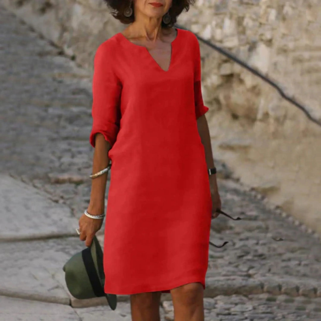 Robe Longue pour Femme – Robe À Col En V