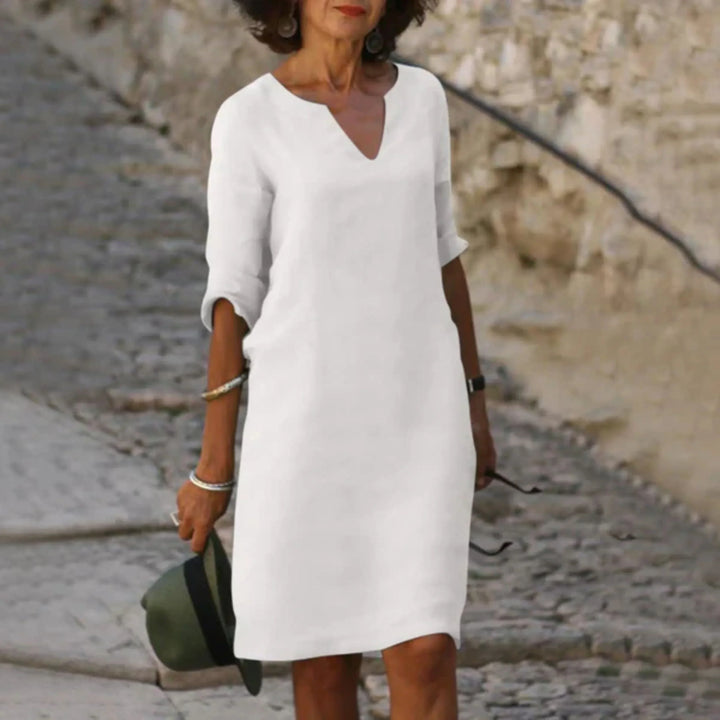 Robe Longue pour Femme – Robe À Col En V