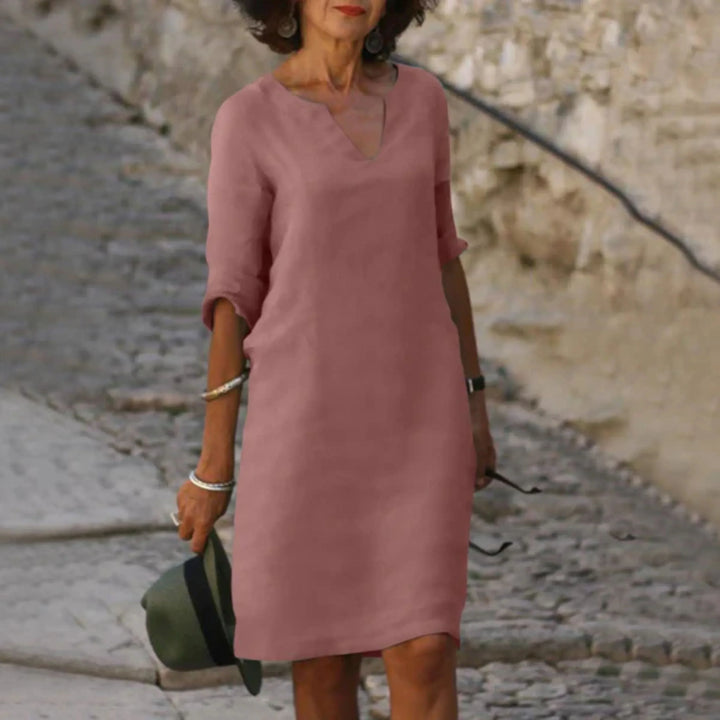 Robe Longue pour Femme – Robe À Col En V