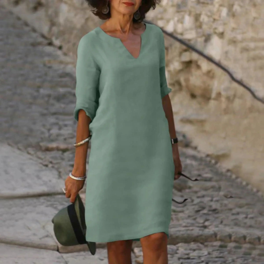 Robe Longue pour Femme – Robe À Col En V