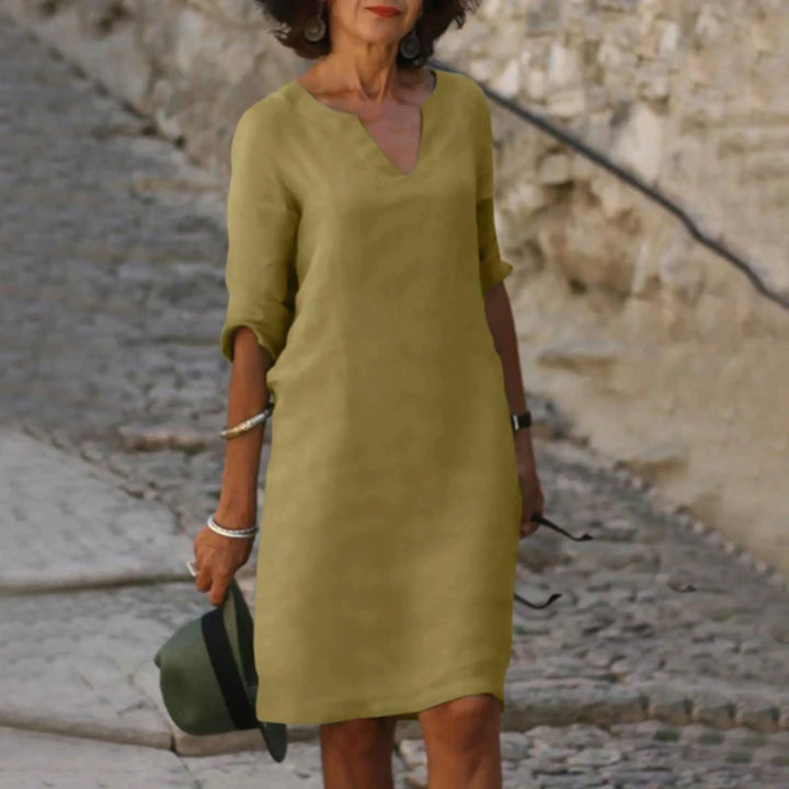 Robe Longue pour Femme – Robe À Col En V