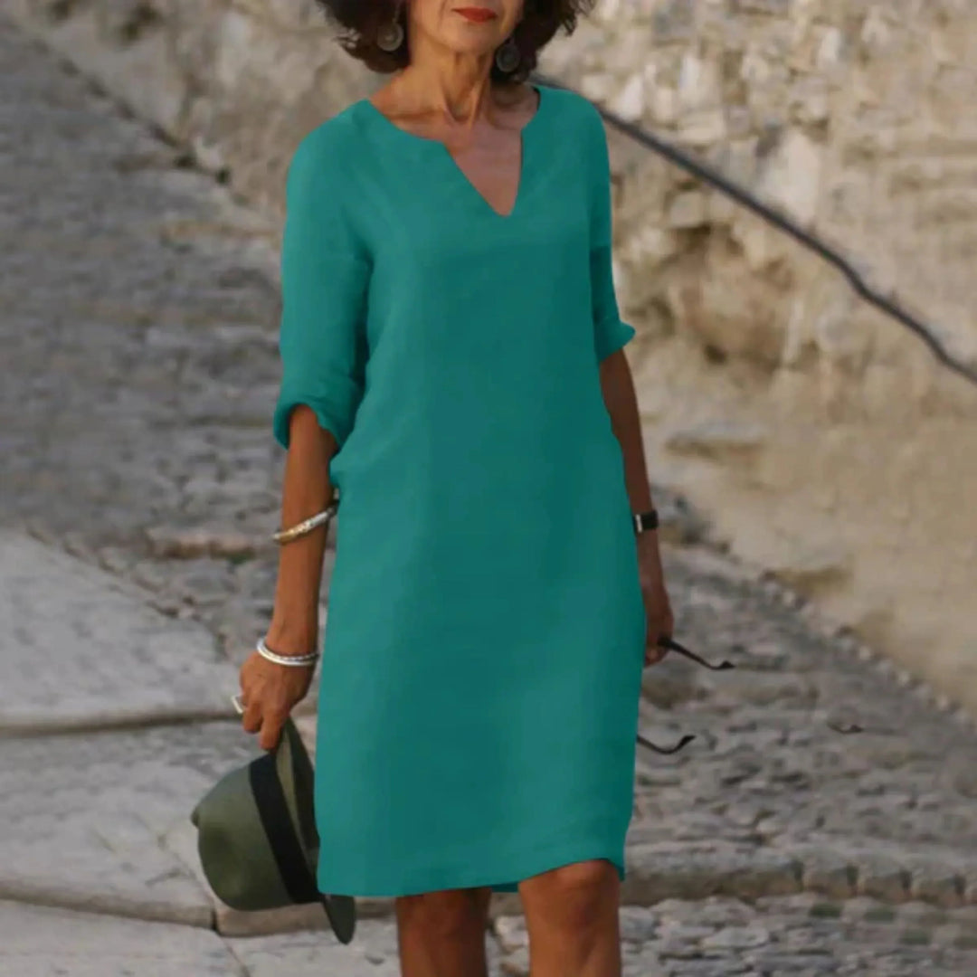 Robe Longue pour Femme – Robe À Col En V
