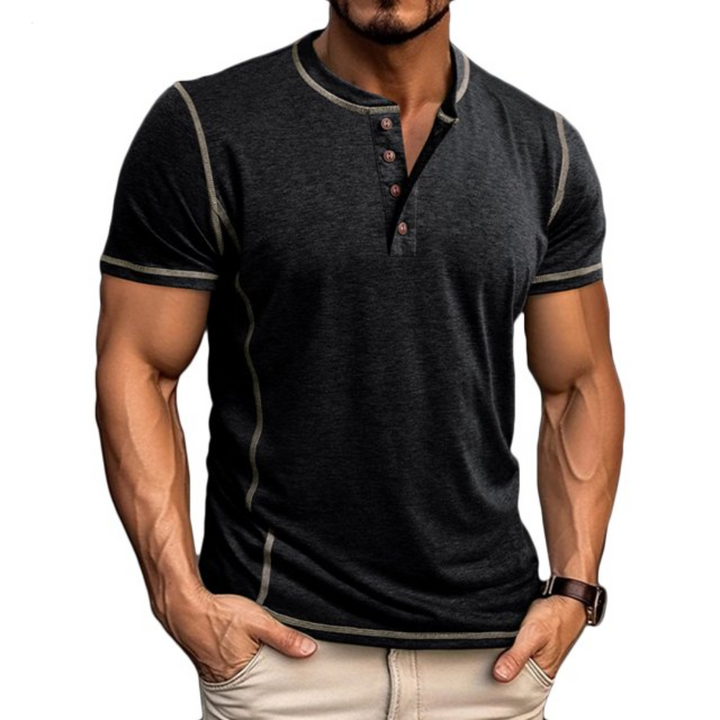 Chemise Structurée pour Homme – T Shirt Henley