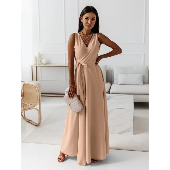 Robe Longue pour Femme – Robe Longue À Col En V