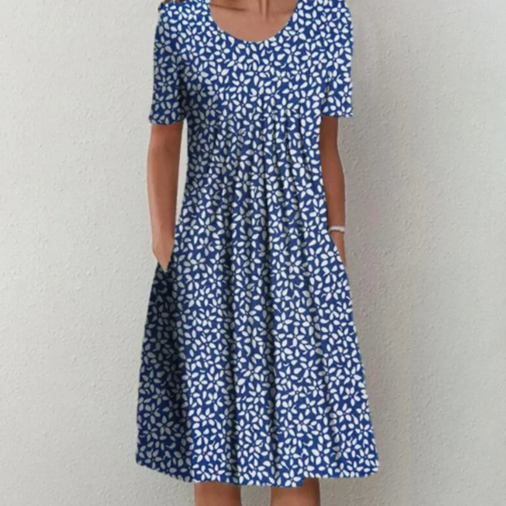 Bleu Avec Des Fleurs / 3XL