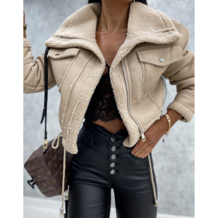 Veste pour Femme – Veste D Hiver Courte Avec Doublure