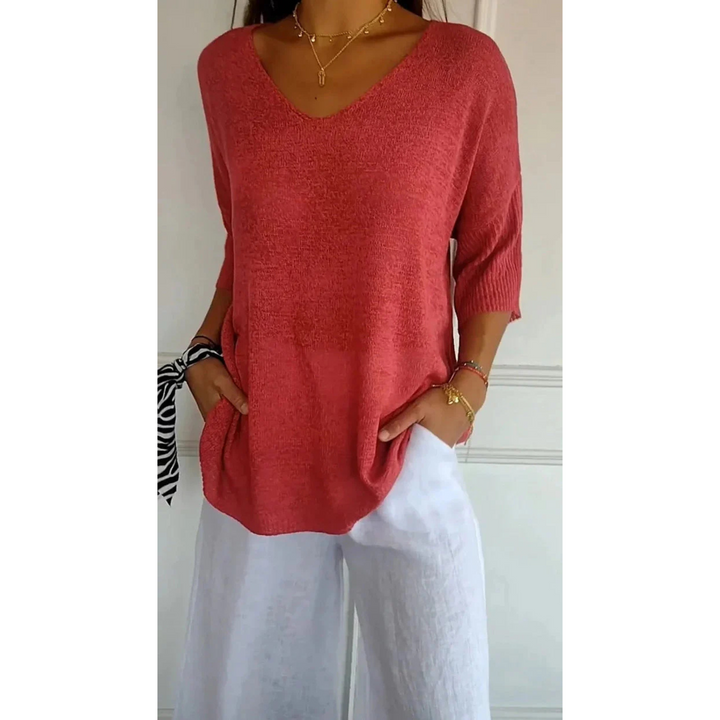Maille pour Femme – Pull À Col En V