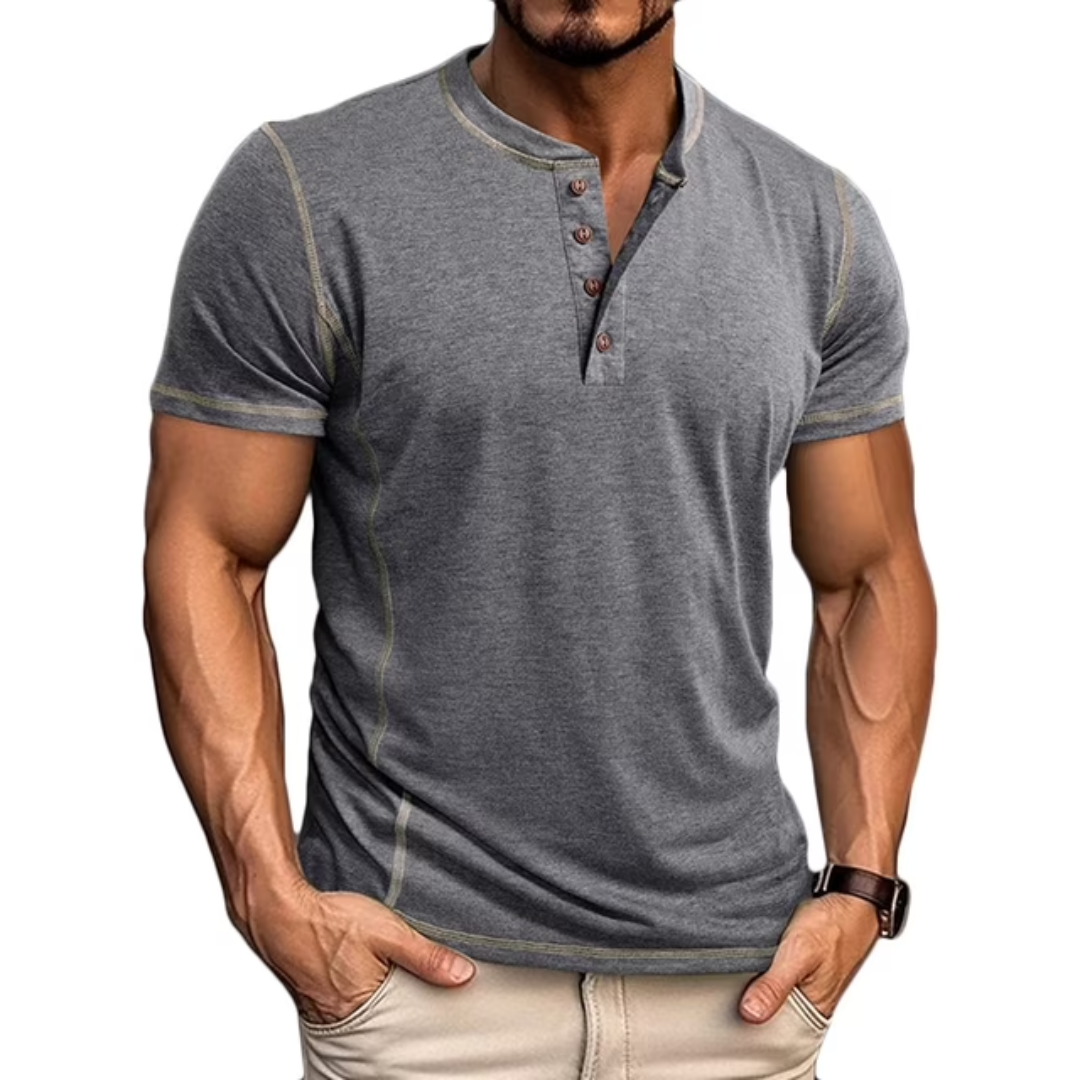 Chemise Structurée pour Homme – T Shirt Henley