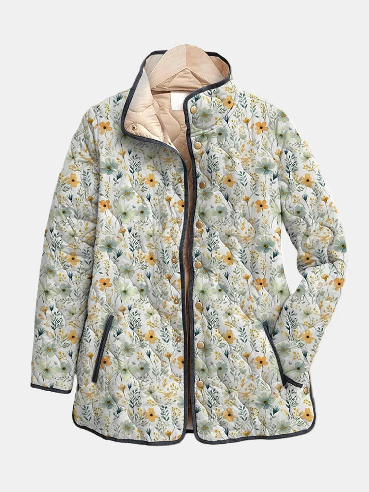 Maison Valmont™ | Veste Matelassée Fleur Délicate