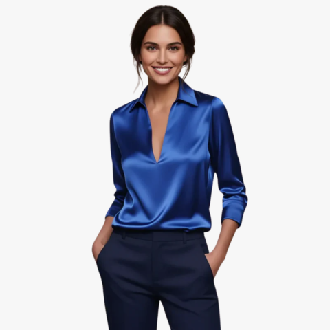 Blouse pour Femme – Style Discret et Élégant, Coloris Vert