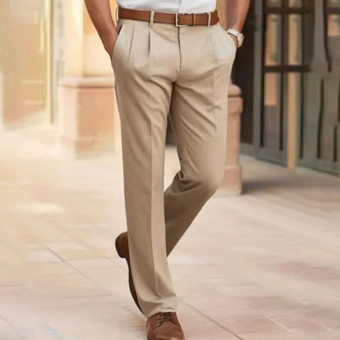 Pantalon Fluide pour Homme – Coupe Droite et Intemporelle pour Toutes les Occasions