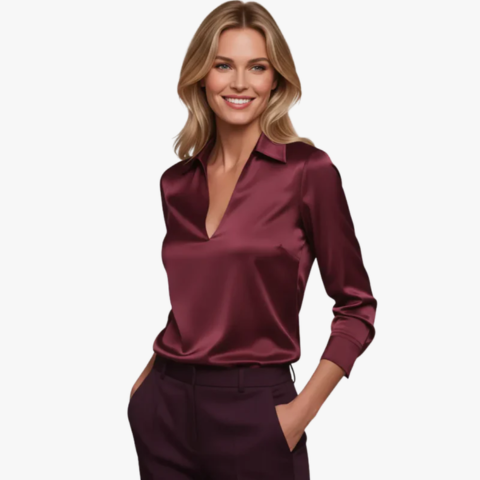 Blouse pour Femme – Style Discret et Élégant, Coloris Vert