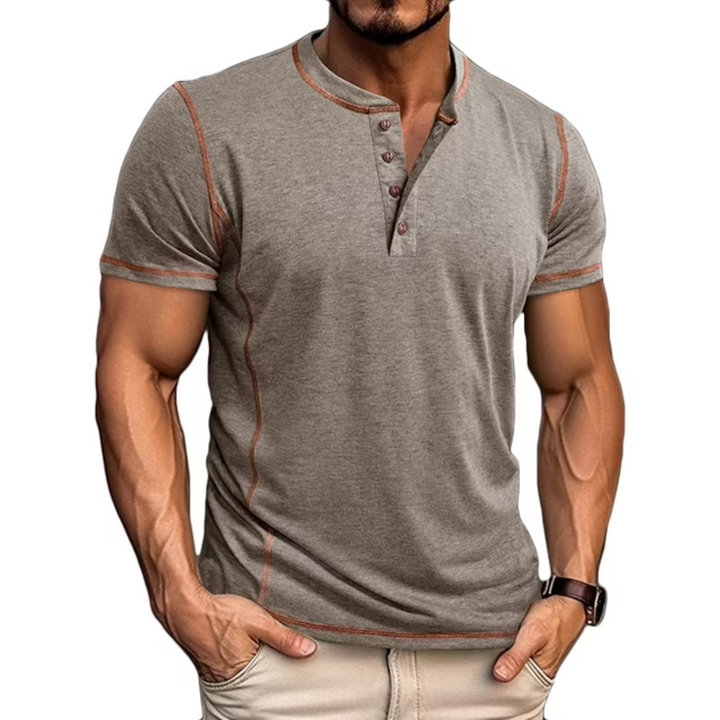 Chemise Structurée pour Homme – T Shirt Henley
