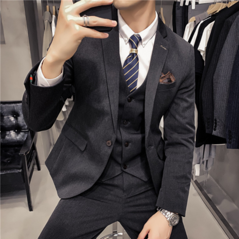 Veste Structurée pour Homme – Trois Pièces
