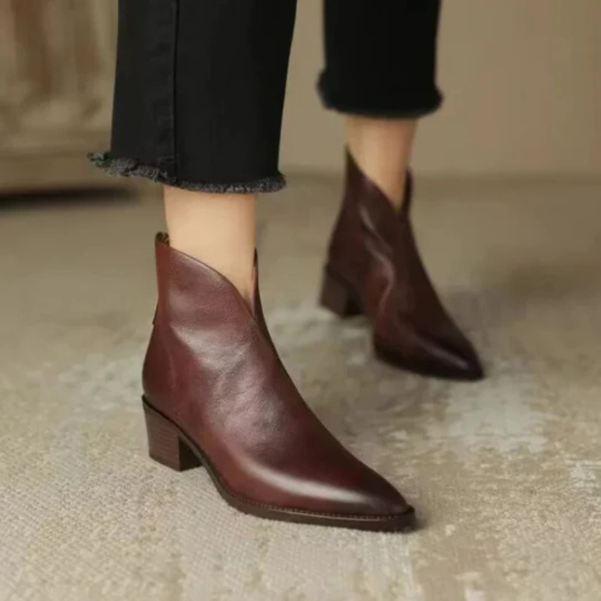 Maison Valmont™ | Bottines Luxe à Talon Bas