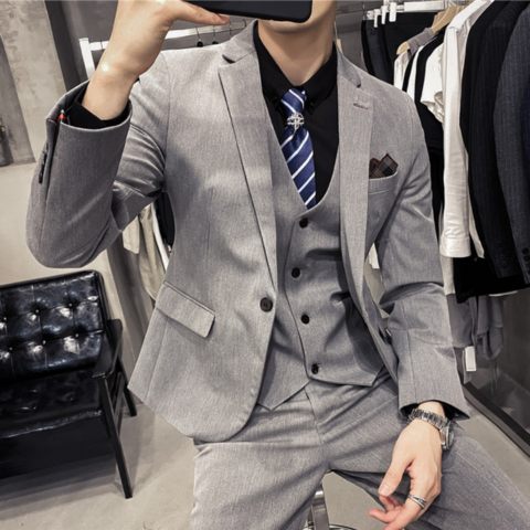 Veste Structurée pour Homme – Trois Pièces
