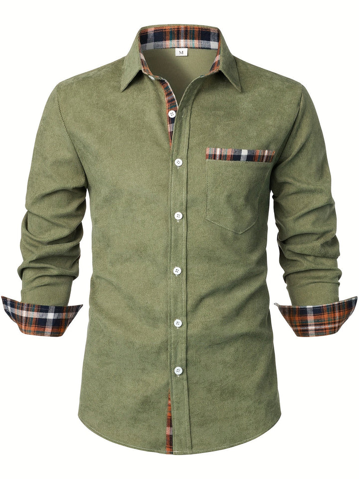 Chemise Structurée pour Homme – Chemise À Col Carré