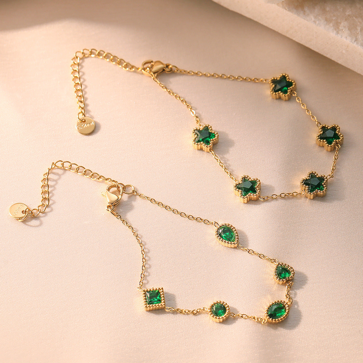 Maison valmont™ | bracelet élégant émeraude