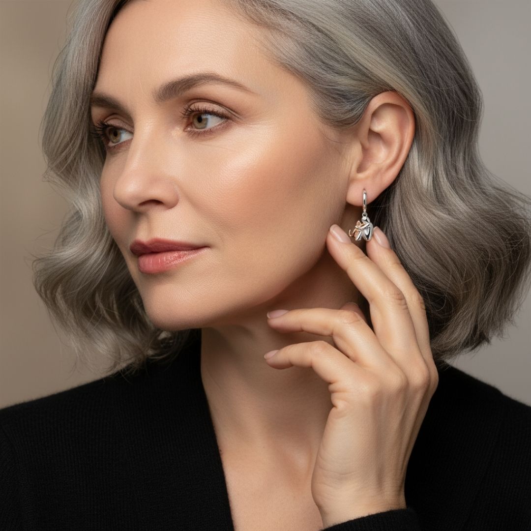 Maison Valmont™ | Boucles Icône Chat (Fermoir Rond)