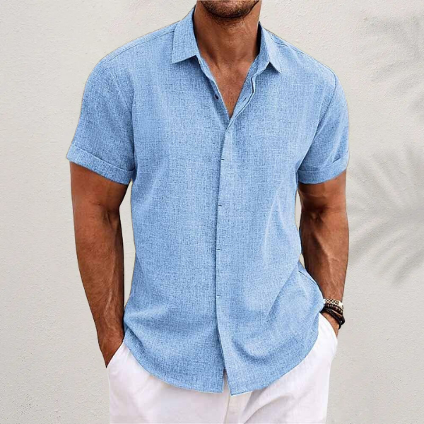 Chemise Structurée pour Homme – D Été Coupe Ajustée Moderne