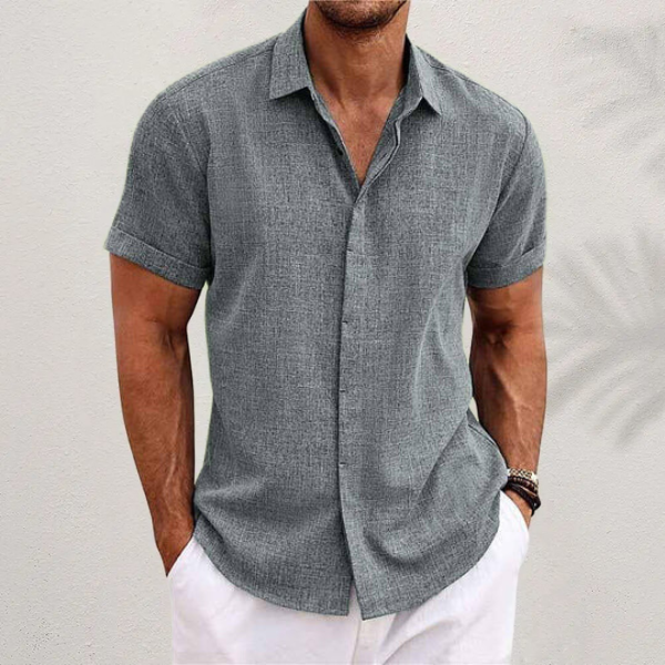 Chemise Structurée pour Homme – D Été Coupe Ajustée Moderne