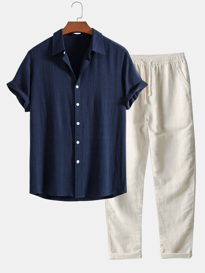 Chemise Structurée pour Homme – Chemise Pantalon D Été Stretch Tendance