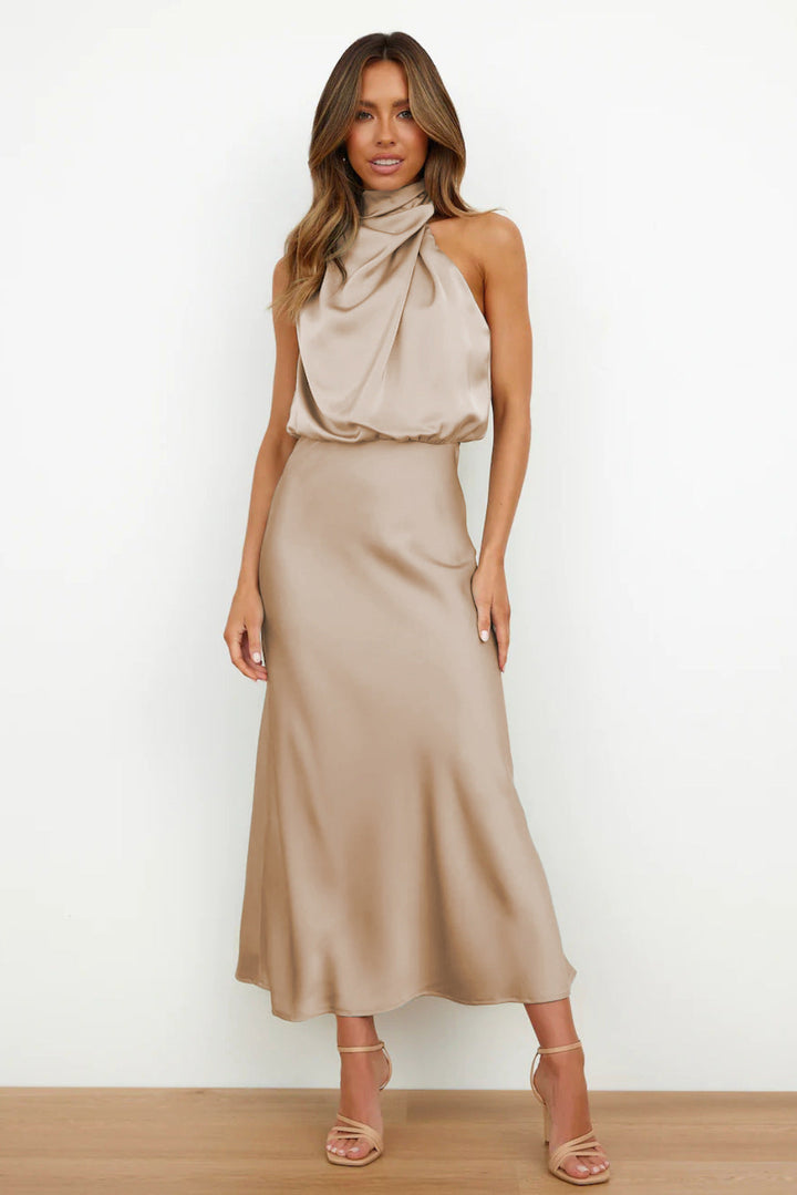 Robe Longue pour Femme – Silhouette Intemporelle en Toute Saison, Coloris Vert Clair
