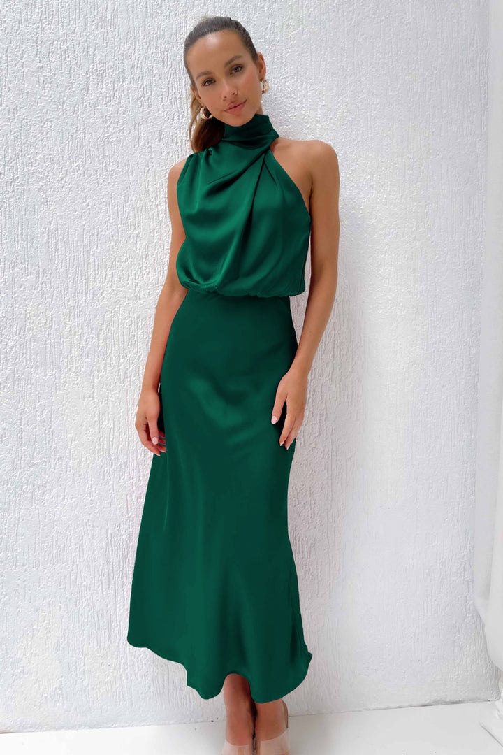 Robe Longue pour Femme – Silhouette Intemporelle en Toute Saison, Coloris Vert Clair