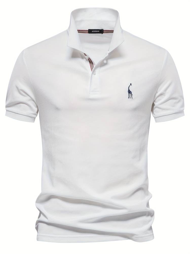Polo pour Homme – Coupe Slim Col À Rayures Contrastées