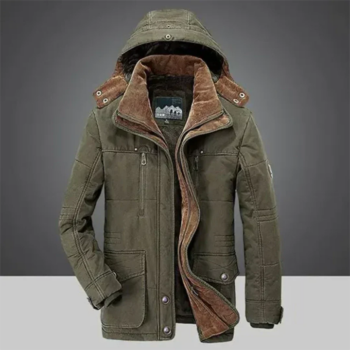 Veste pour Homme – Veste D Hiver Classique À Capuche