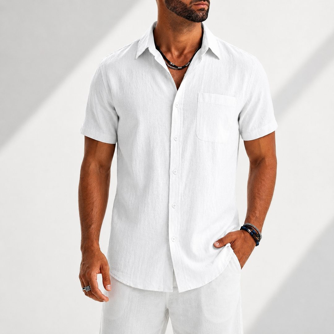 Chemise Structurée pour Homme – Chemise À Boutons Décontractée