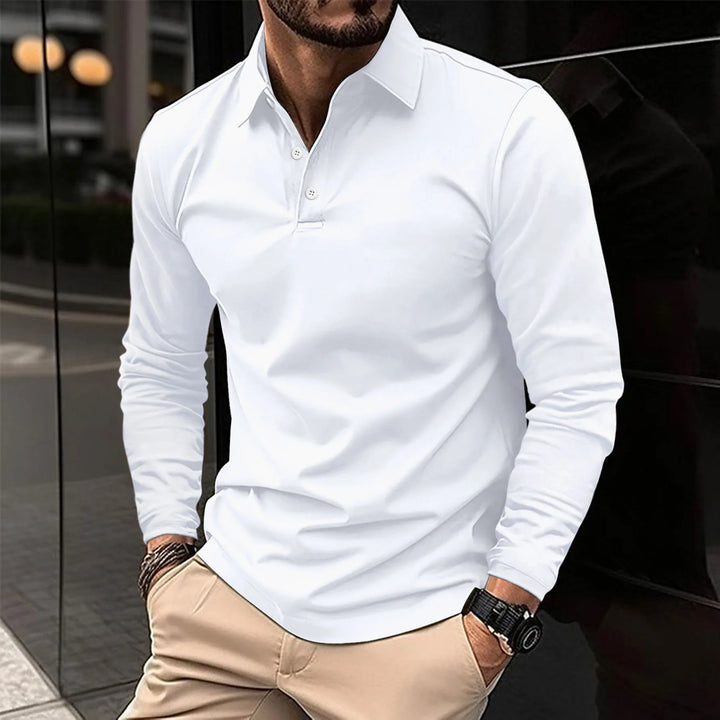 Polo pour Homme – Manches Longues Coupe Structurée Tendance