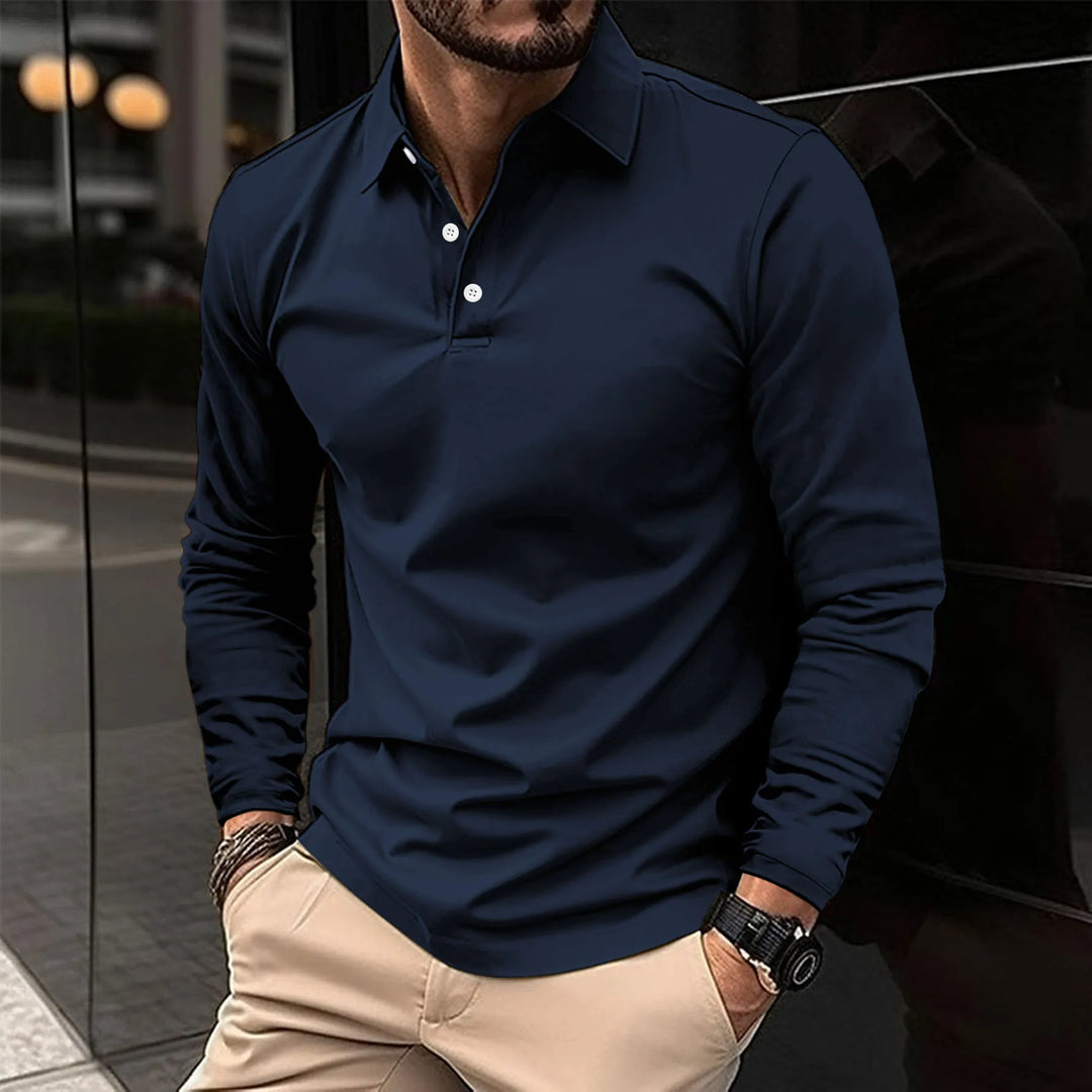 Polo pour Homme – Manches Longues Coupe Structurée Tendance