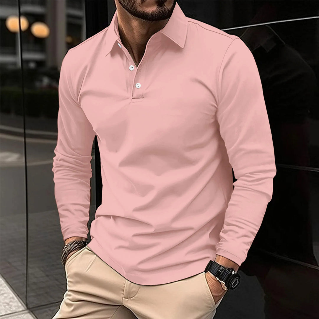 Polo pour Homme – Manches Longues Coupe Structurée Tendance