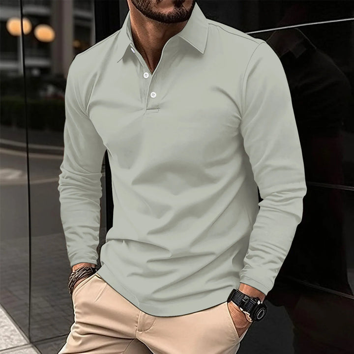 Polo pour Homme – Manches Longues Coupe Structurée Tendance